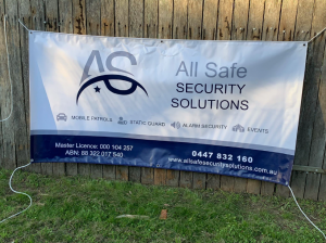 All Safe Security Solutions Vinyl Banner